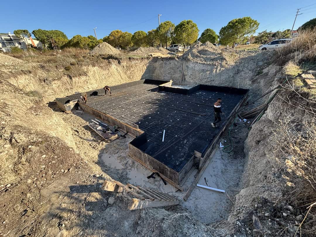 Waterproofing at the Villa of the Virgin Mary - Membrane Installation on the Basement Wall
